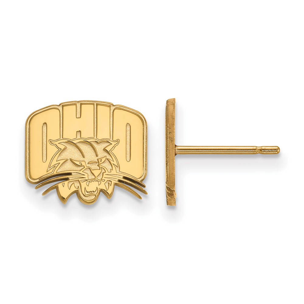 10k Yellow Gold Ohio University (Tiny) Logo Post Earrings