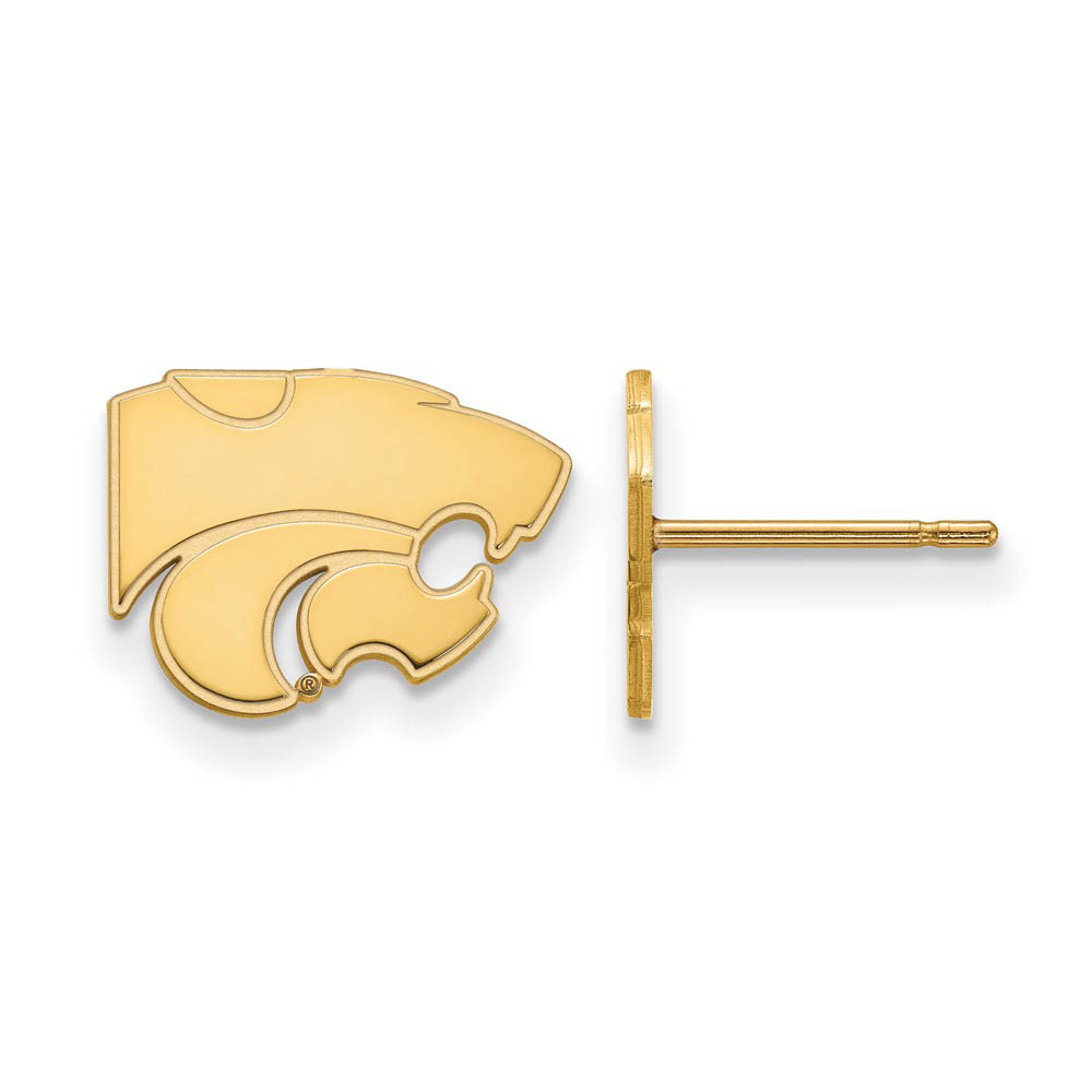 10k Yellow Gold Kansas State University (Tiny) Post Earrings