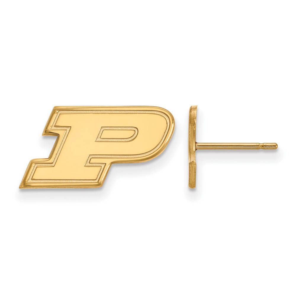 10k Yellow Gold Purdue (Tiny) Initial P Post Earrings