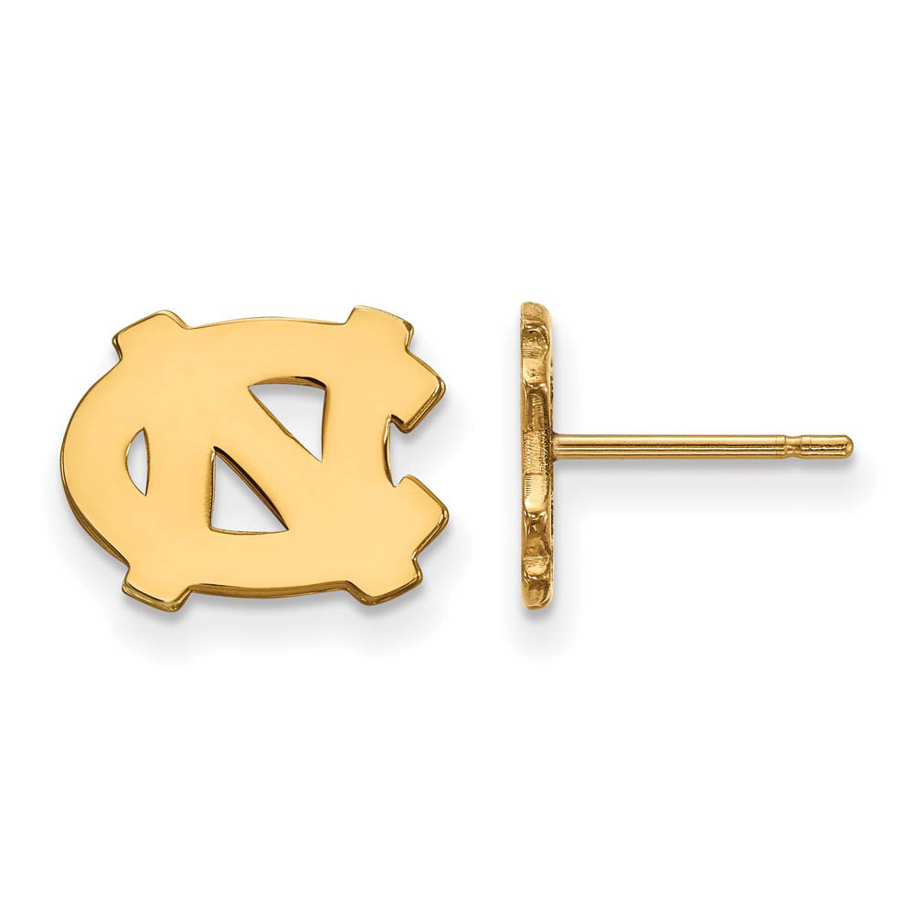 10k Yellow Gold U of North Carolina (Tiny) Post Earrings