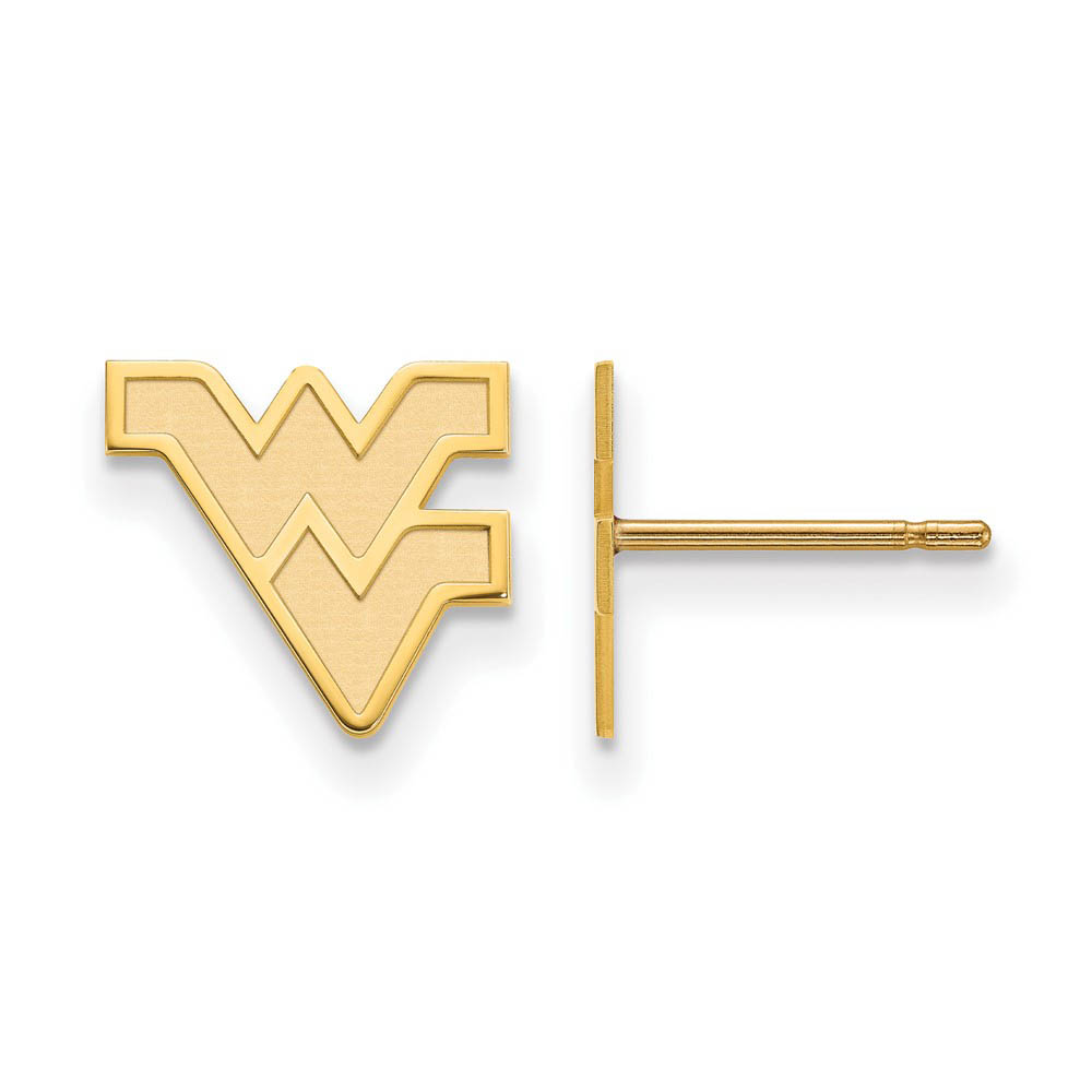 10k Yellow Gold West Virginia University (Tiny) Post Earrings