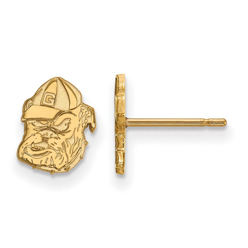 10k Yellow Gold University of Georgia (Tiny) Post Earrings