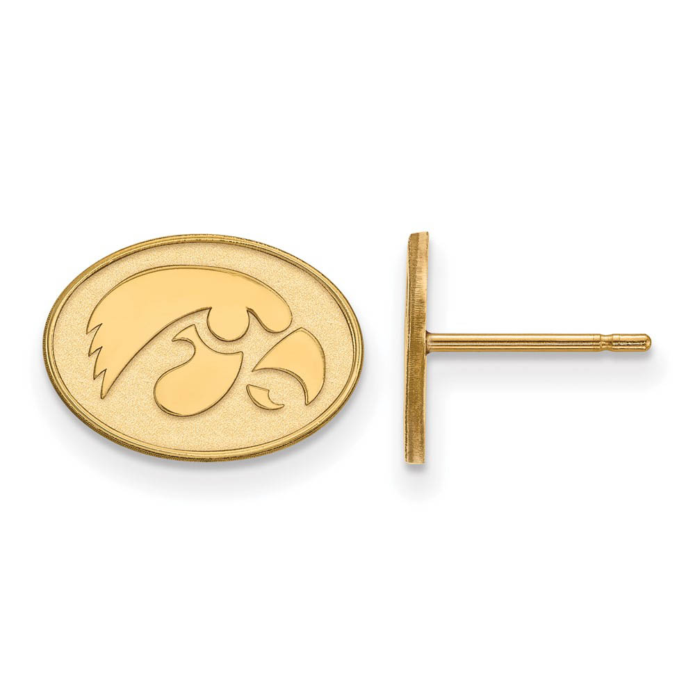 10k White Gold University of Iowa (Tiny) Post Earrings