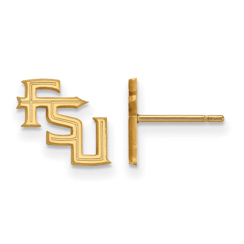 10k Yellow Gold Florida State University (Tiny) Post Earrings