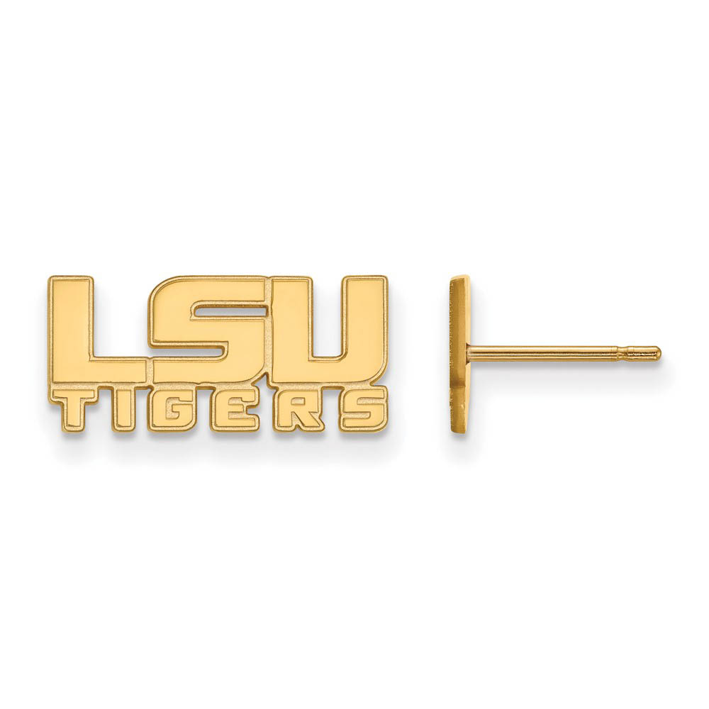 10k Yellow Gold Louisiana State University (Tiny) Post Earrings