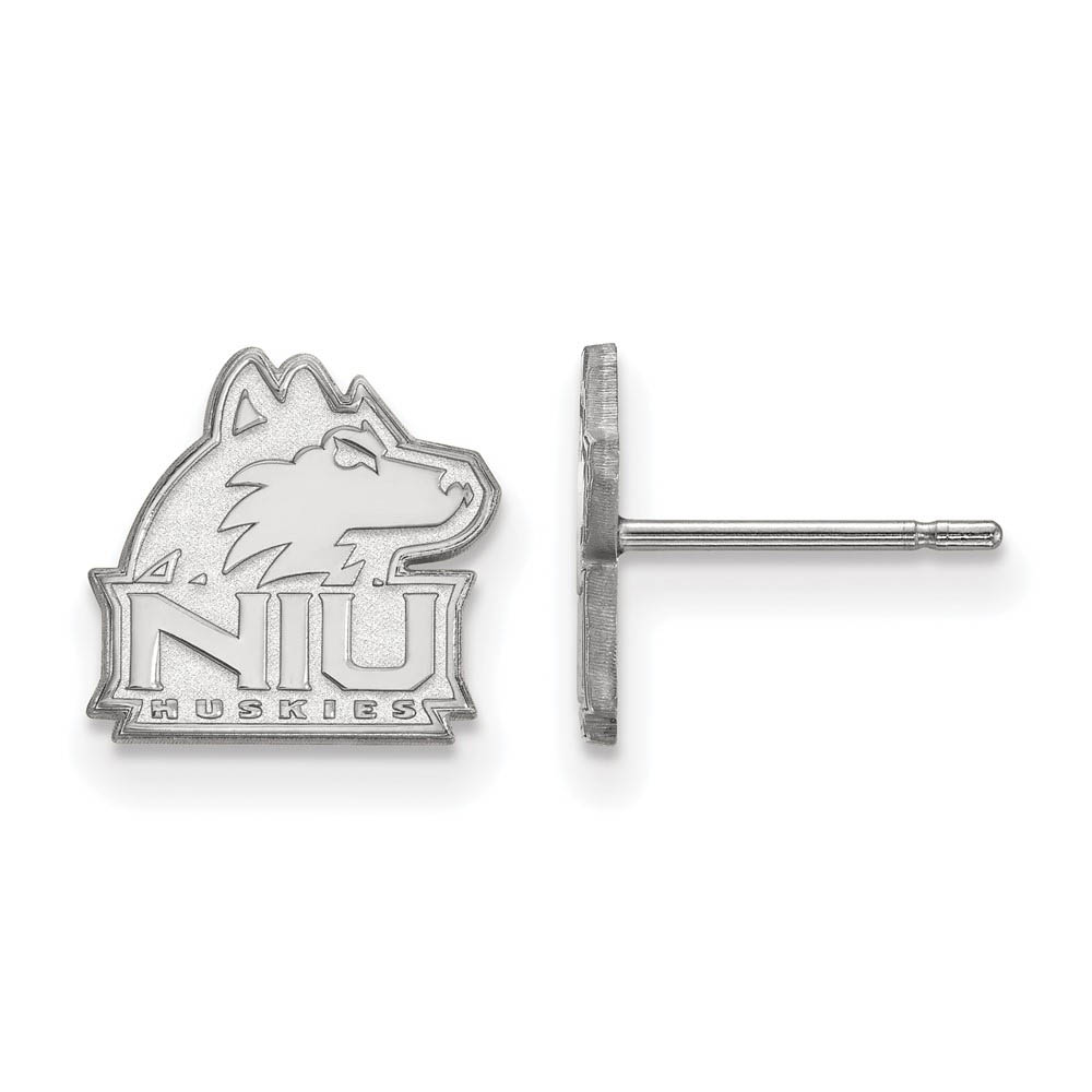 14k White Gold Northern Illinois University (Tiny) Post Earrings
