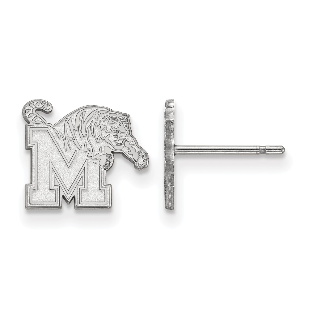 14k White Gold University of Memphis (Tiny) Post Earrings