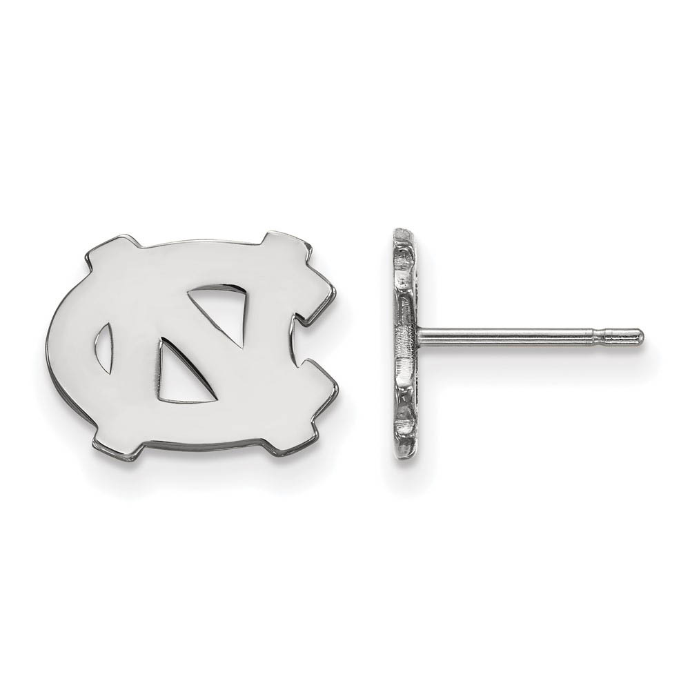 14k White Gold U of North Carolina (Tiny) Post Earrings