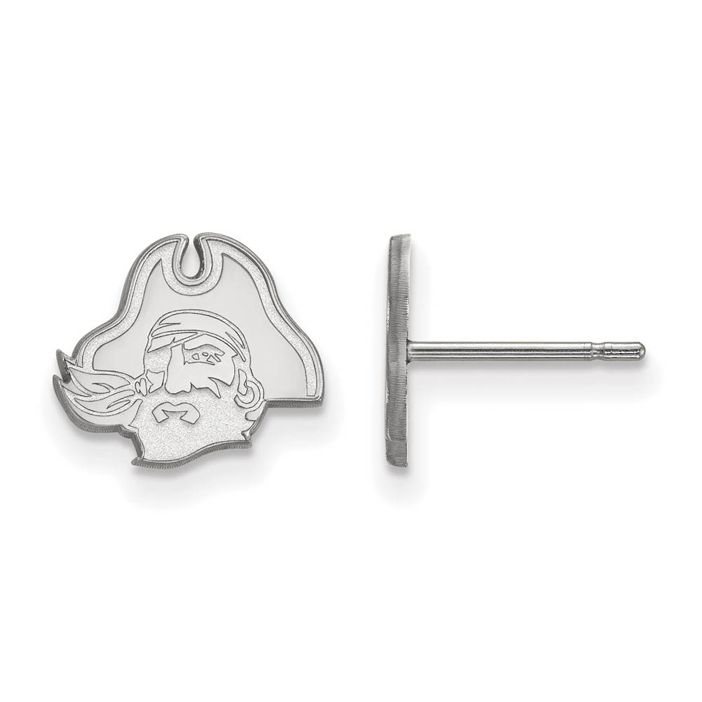 14k White Gold East Carolina University (Tiny) Post Earrings