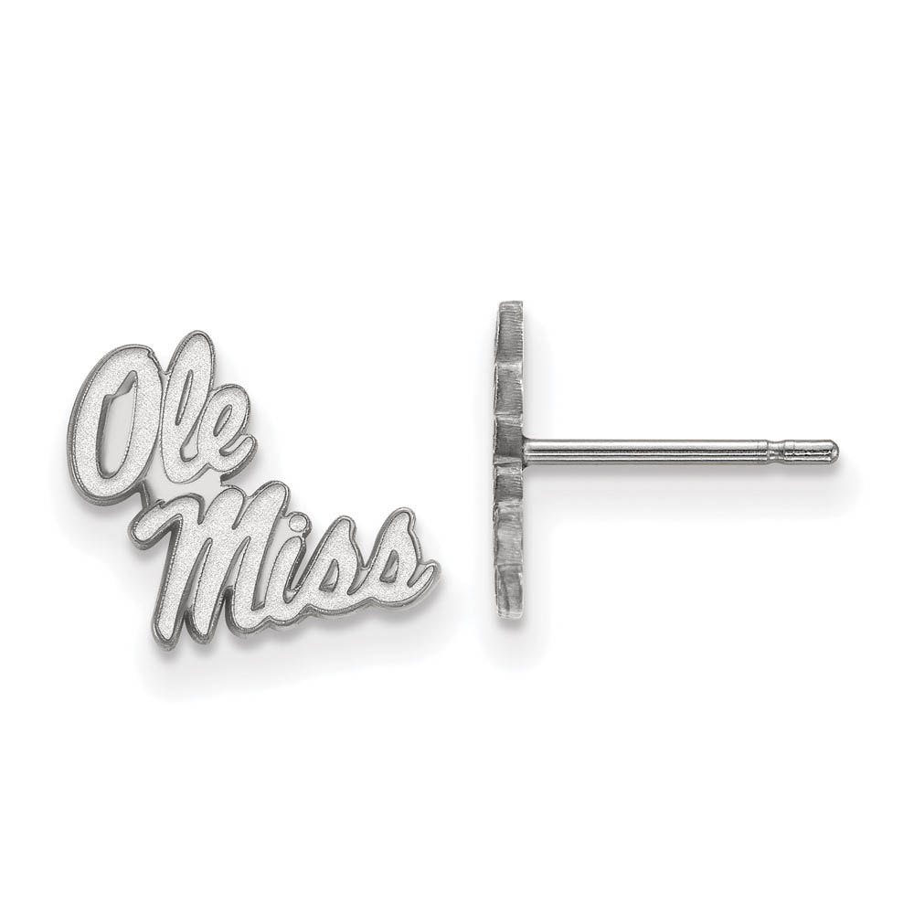 14k White Gold University of Mississippi (Tiny) Post Earrings