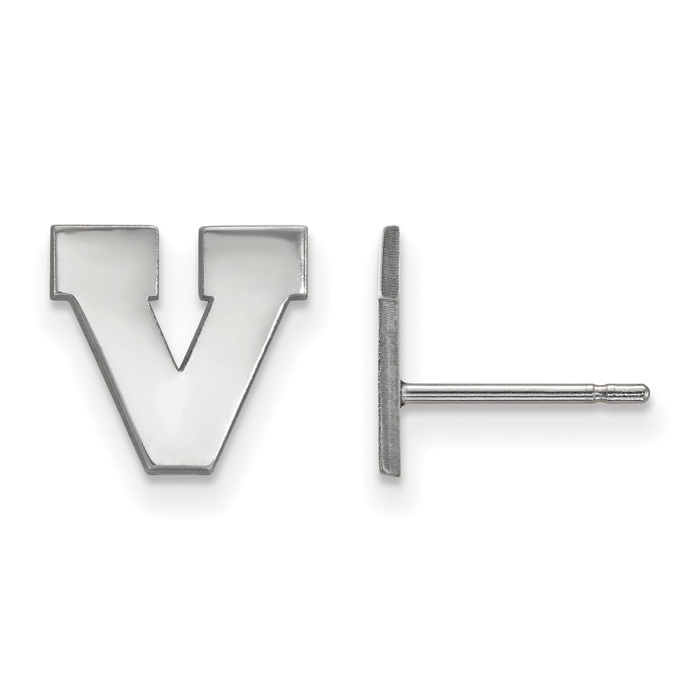 14k White Gold University of Virginia (Tiny) 'V' Post Earrings