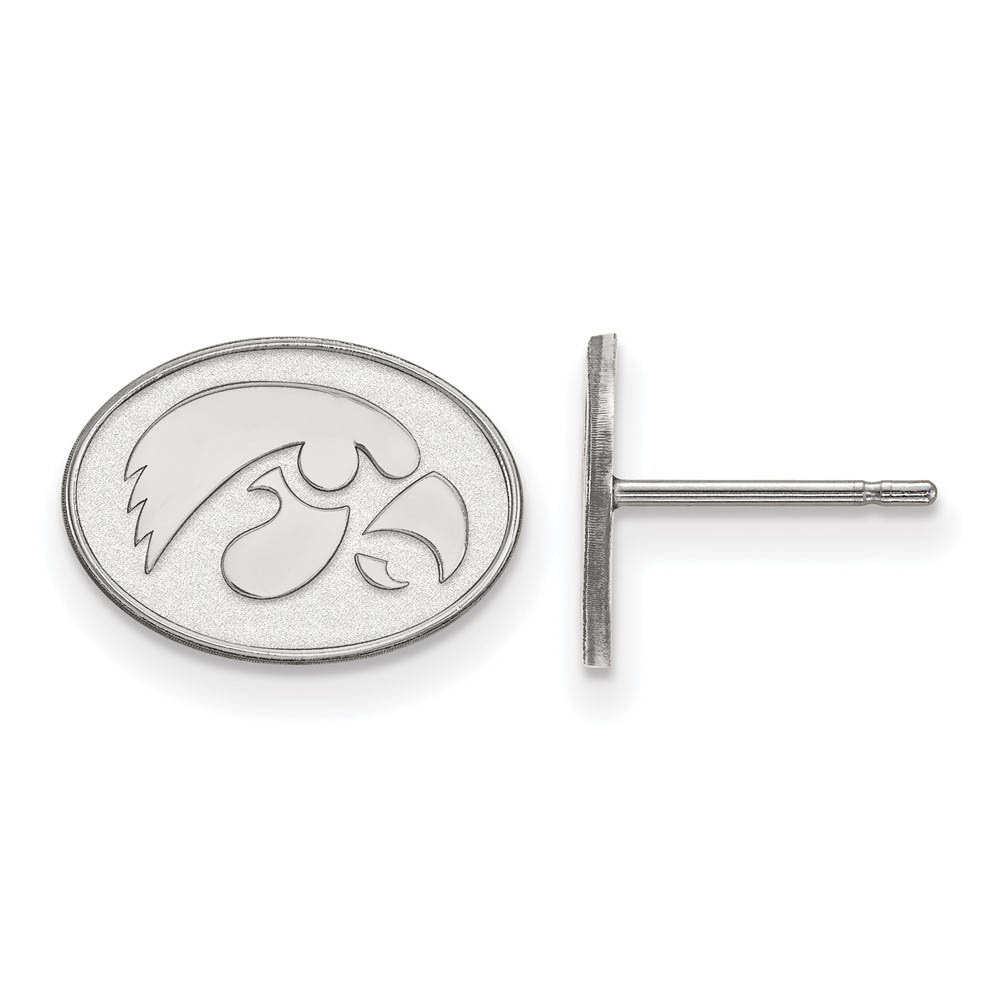 14k White Gold University of Iowa (Tiny) Post Earrings
