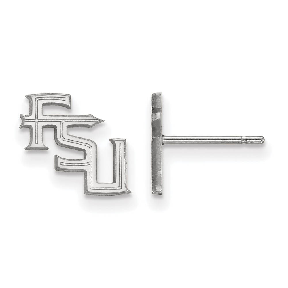 14k White Gold Florida State University (Tiny) Post Earrings