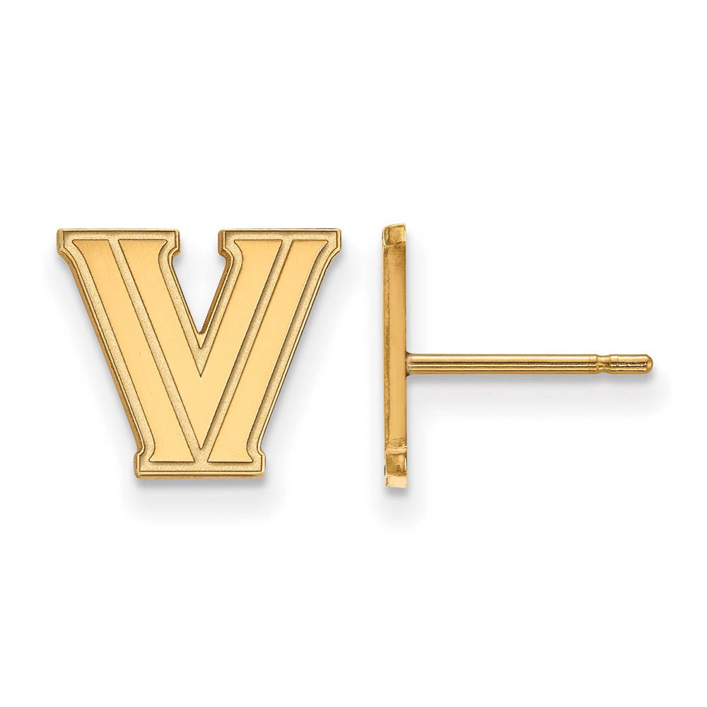 14k Yellow Gold Villanova University (Tiny) Post Earrings