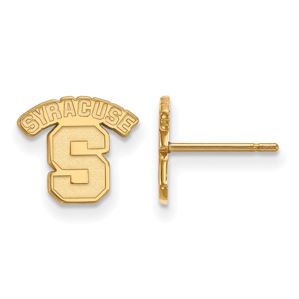 14k Yellow Gold Syracuse University (Tiny) Post Earrings