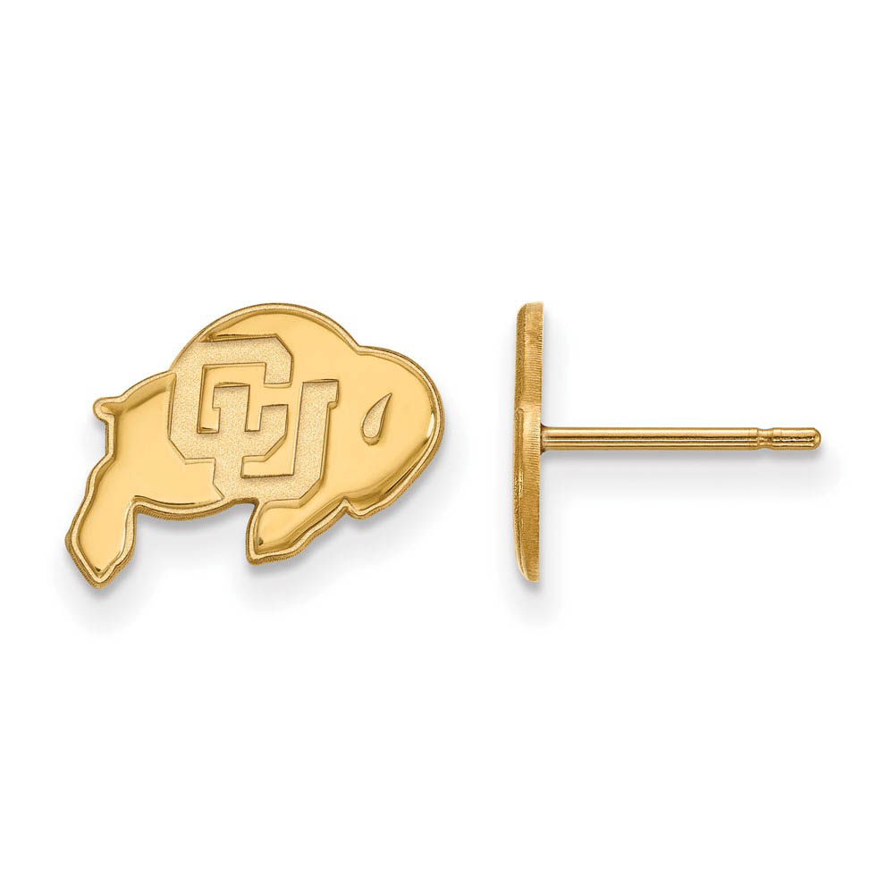 14k Yellow Gold University of Colorado (Tiny) Post Earrings