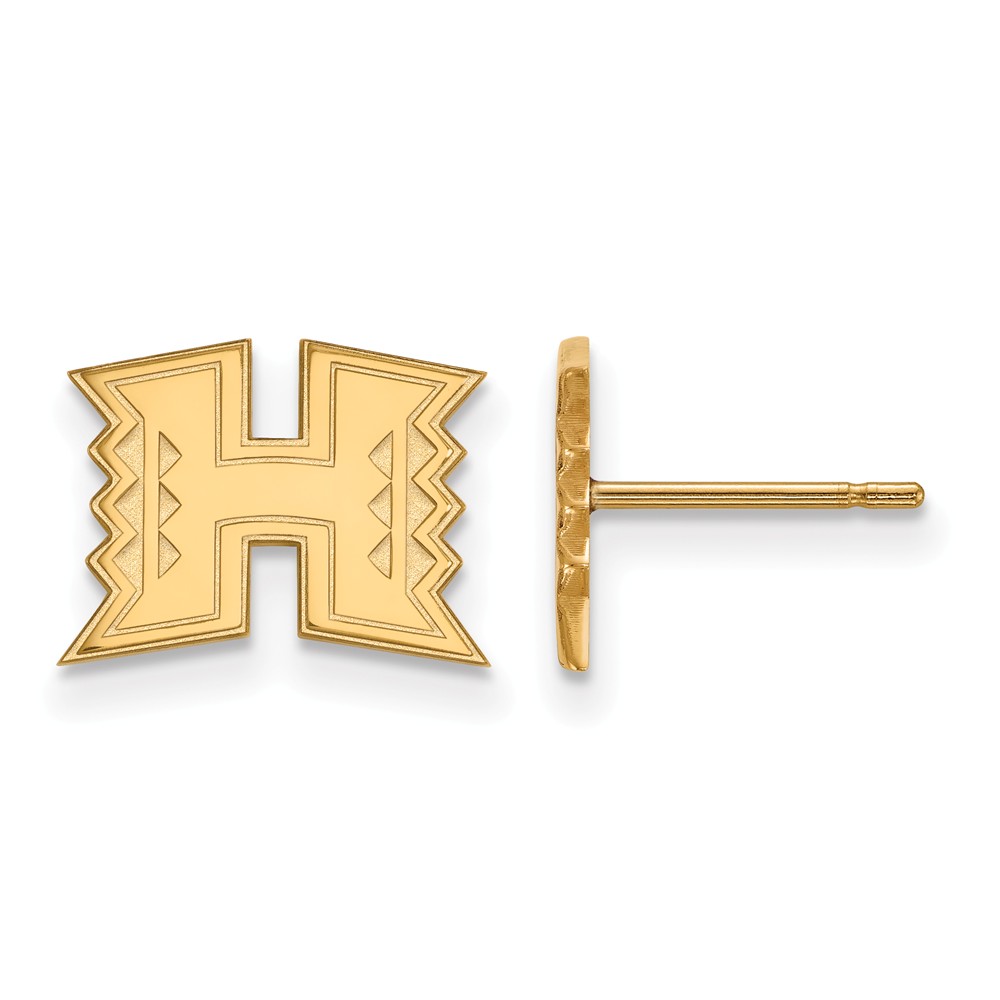 14k Yellow Gold The University of Hawai'i (Tiny) Post Earrings