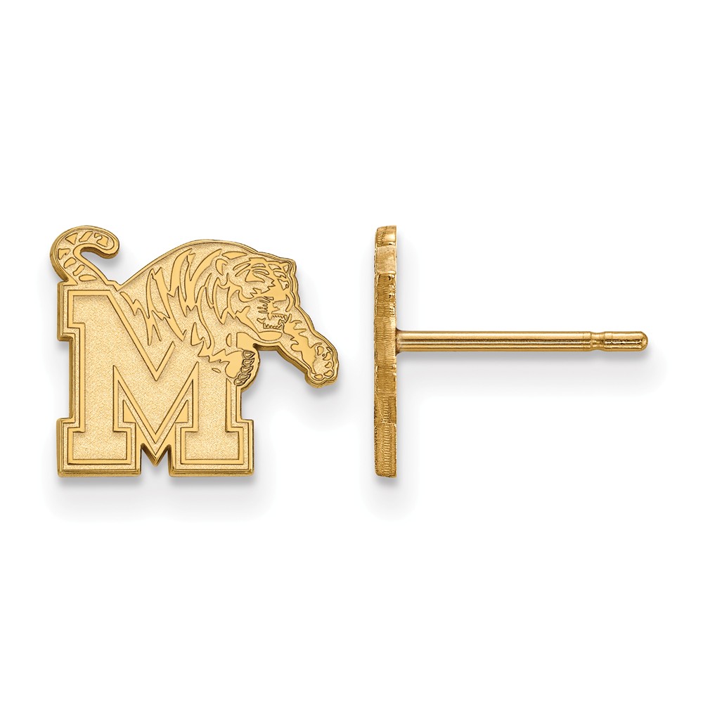 14k Yellow Gold University of Memphis (Tiny) Post Earrings