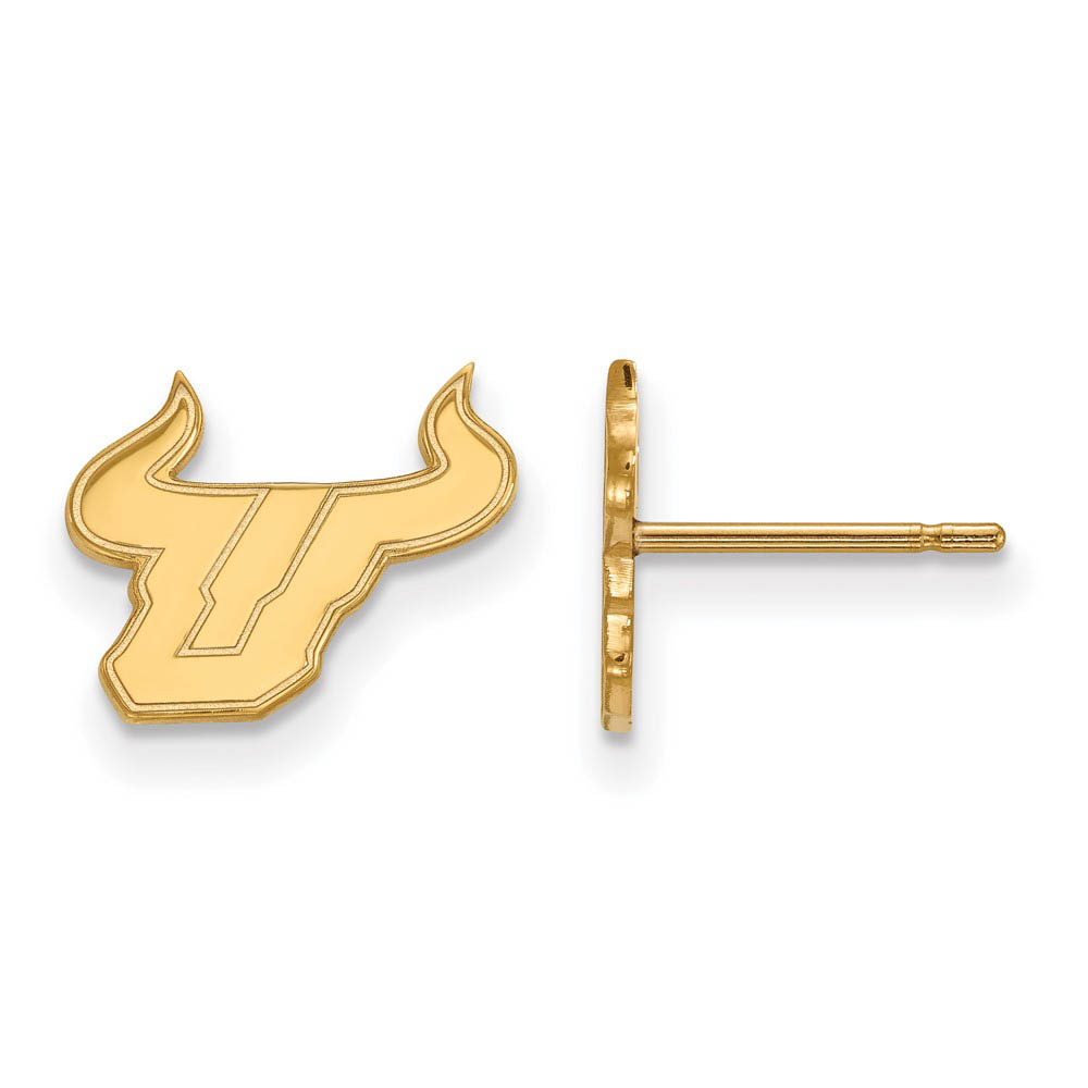 14k Yellow Gold Univ. of South Florida (Tiny) Post Earrings