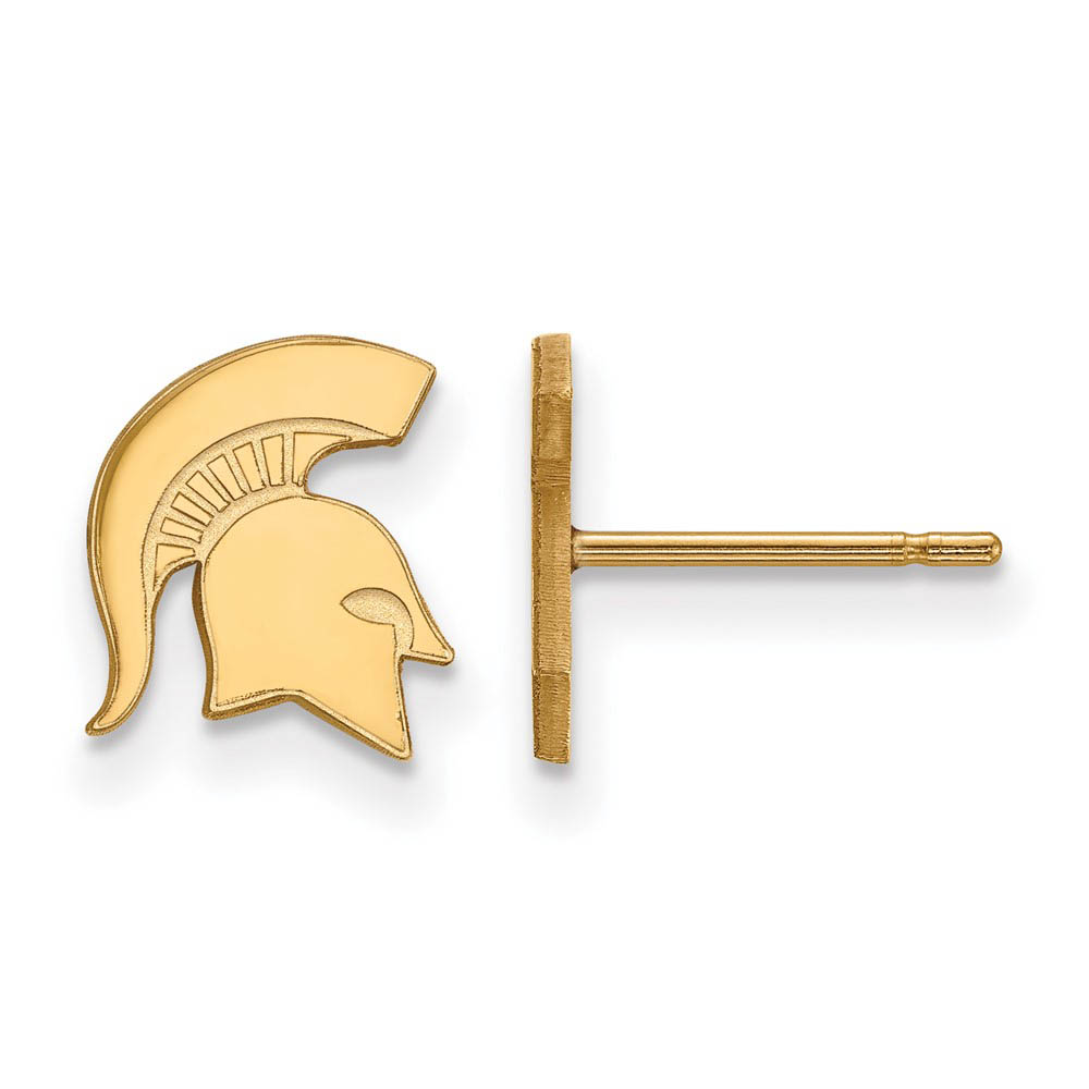 14k Yellow Gold Michigan State University (Tiny) Post Earrings