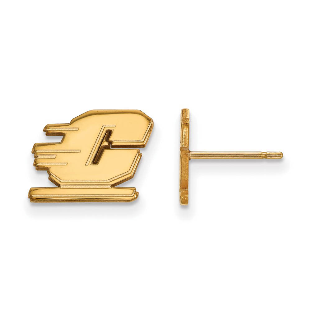 14k Gold Plated Silver Central Michigan (Tiny) Post Earrings