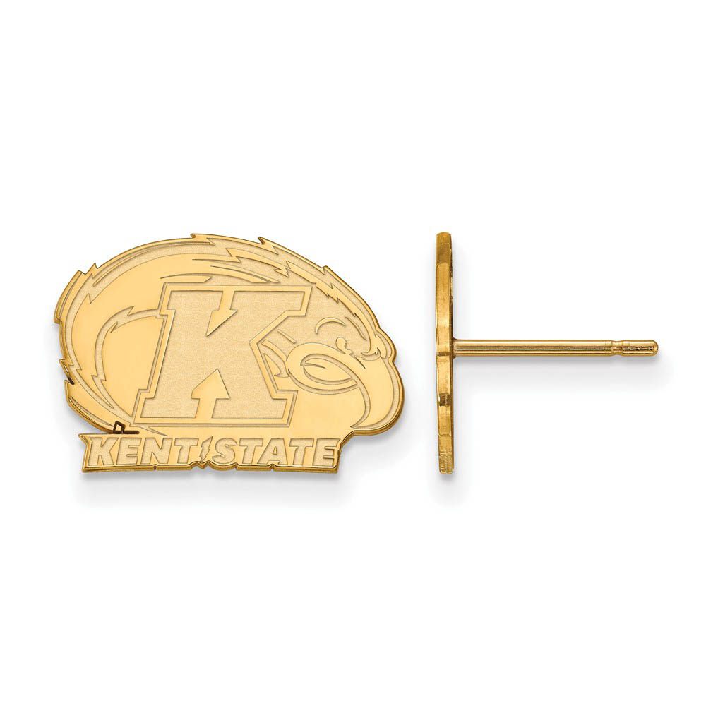 14k Gold Plated Silver Kent State University (Tiny) Post Earrings