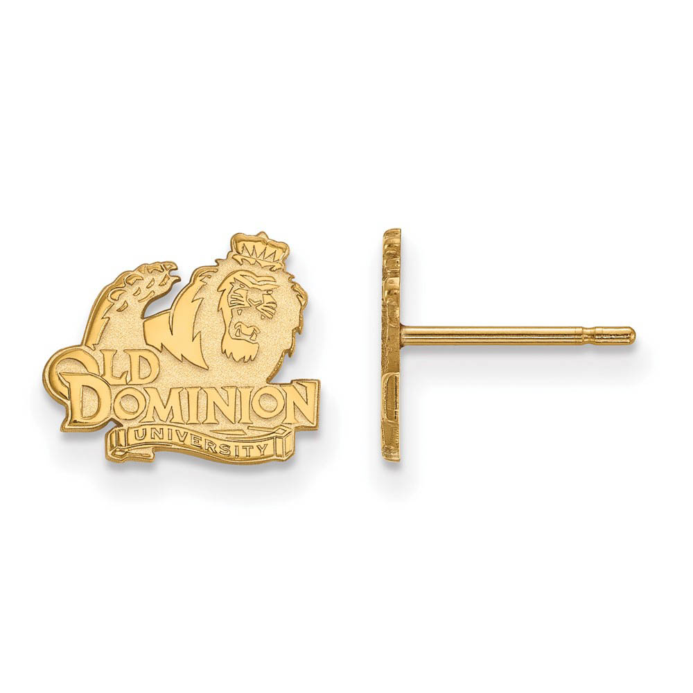 14k Gold Plated Silver Old Dominion University (Tiny) Post Earrings