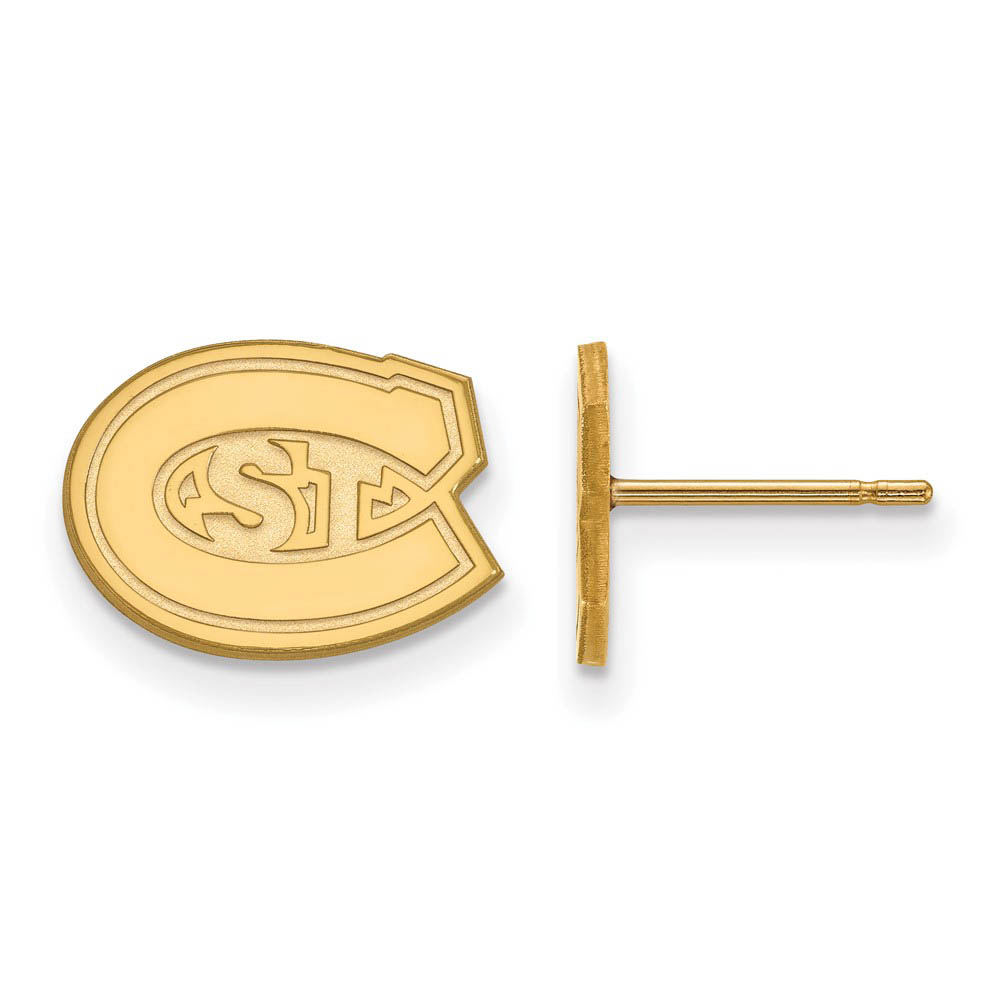 14k Gold Plated Silver St. Cloud State (Tiny) Post Earrings