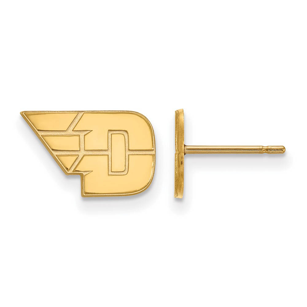 14k Gold Plated Silver University of Dayton (Tiny) Post Earrings
