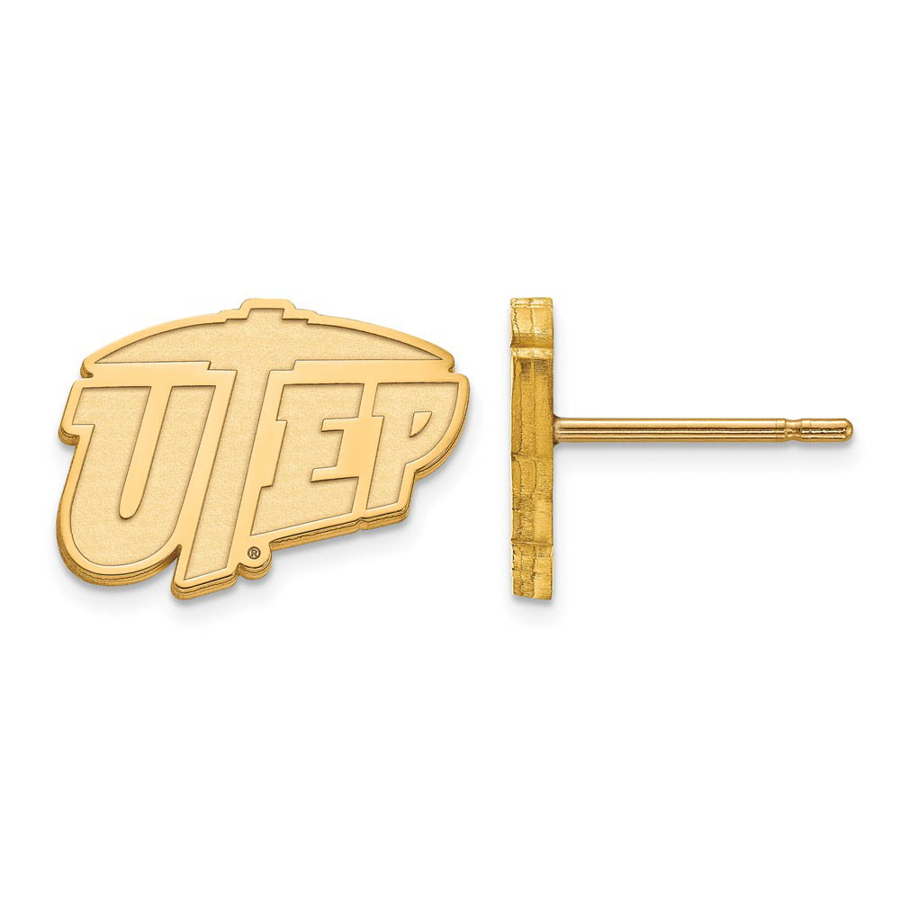 14k Gold Plated Silver University of Texas El Paso Post Earrings