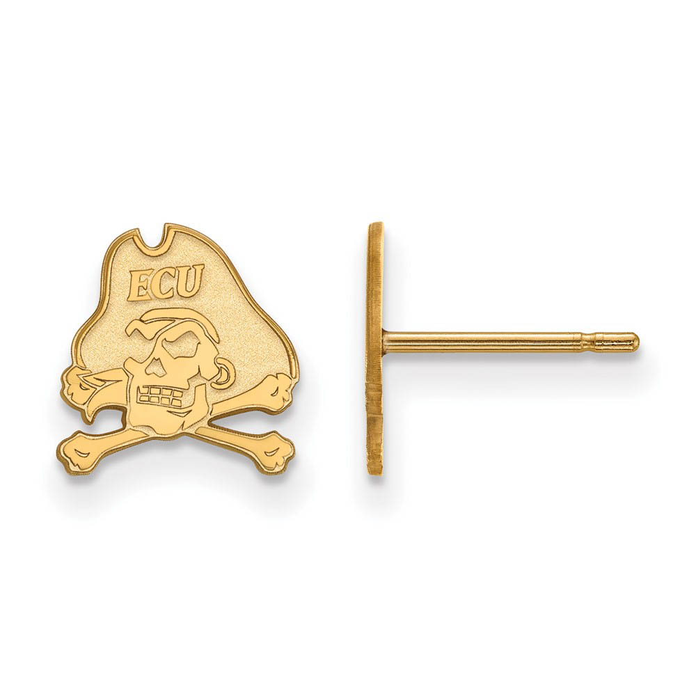 14k Gold Plated Silver East Carolina Univ. (Tiny) Post Earrings