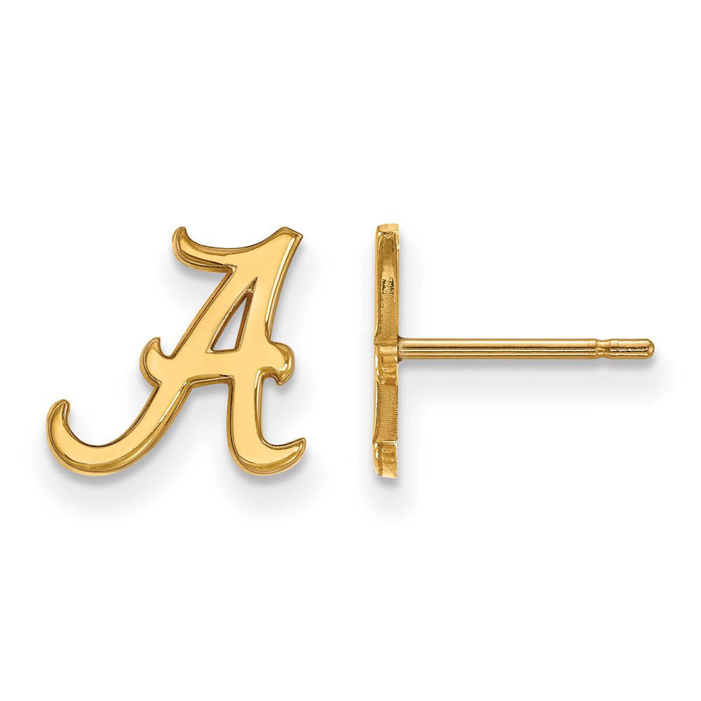 14k Gold Plated Silver Univ. of Alabama (Tiny) Post Earrings