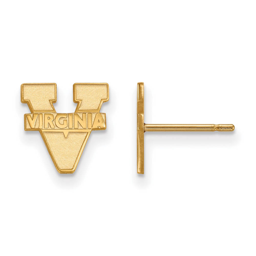 14k Gold Plated Silver Univ. of Virginia (Tiny) Post Earrings