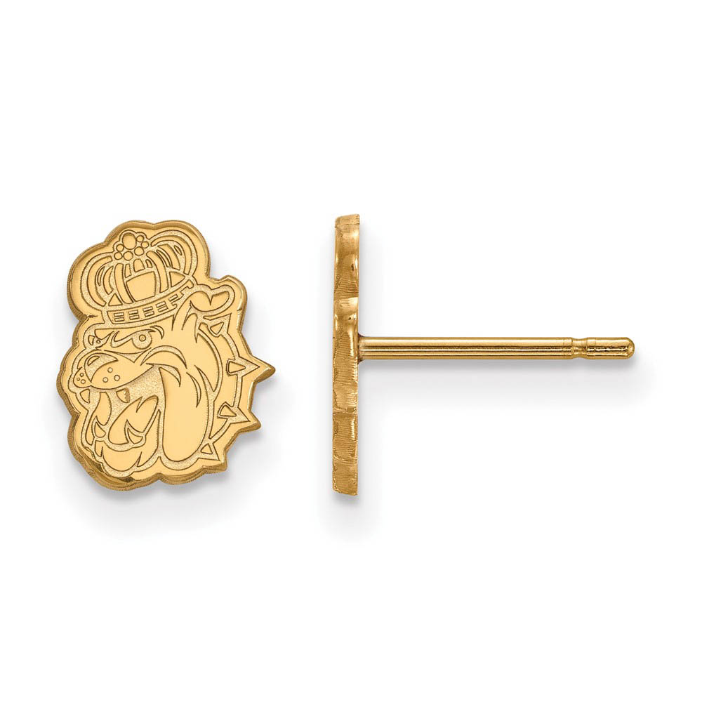 14k Gold Plated Silver James Madison University Tiny Post Earrings