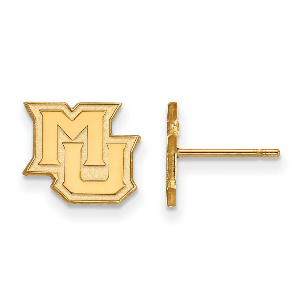 14k Gold Plated Silver Marquette University (Tiny) Post Earrings
