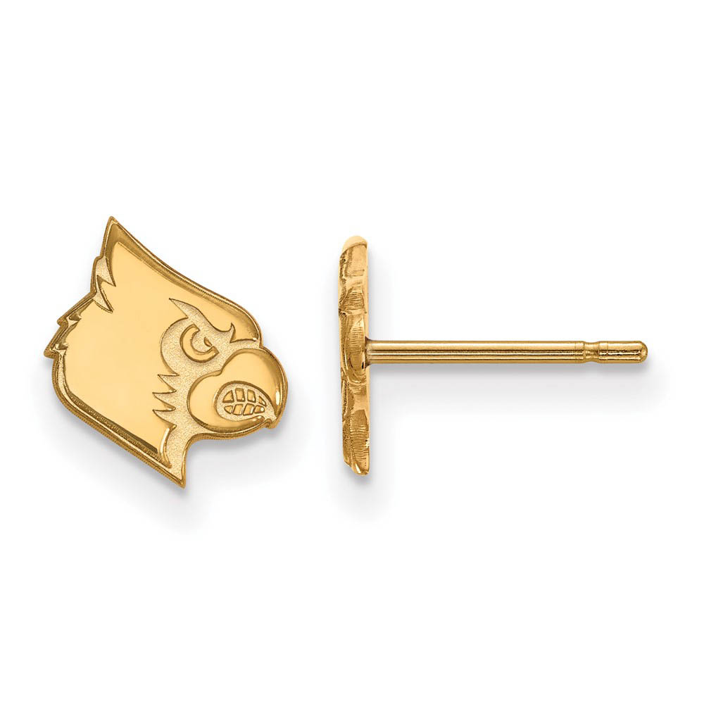 14k Gold Plated Silver University of Louisville Tiny Post Earrings