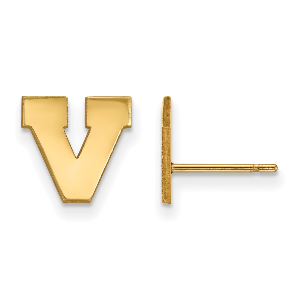 14k Gold Plated Silver University of Virginia (Tiny) Post Earrings