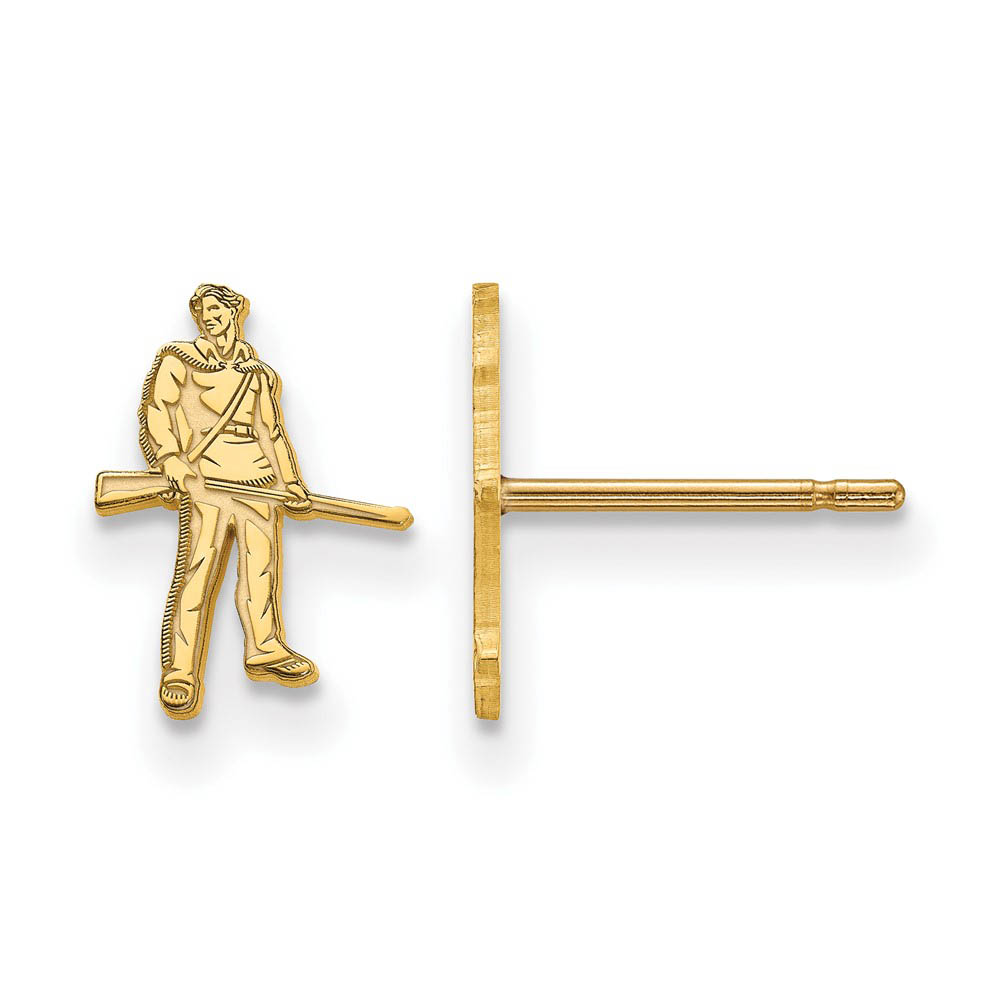 14k Gold Plated Silver West Virginia University Tiny Post Earrings