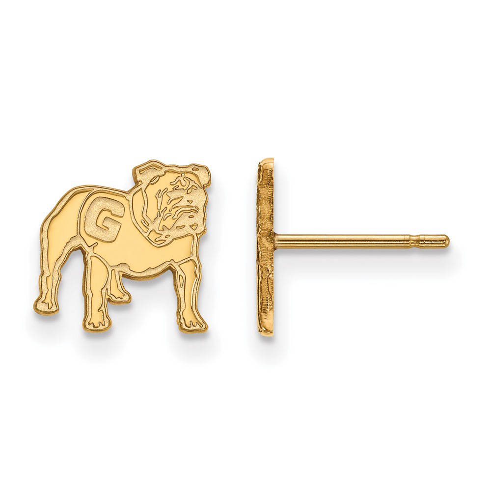 14k Gold Plated Silver University of Georgia (Tiny) Post Earrings