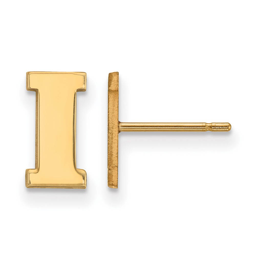 14k Gold Plated Silver University of Iowa (Tiny) Post Earrings