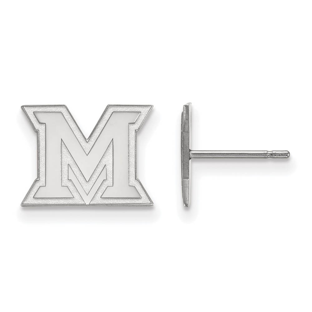 Sterling Silver Miami University XS (Tiny) Initial Post Earrings
