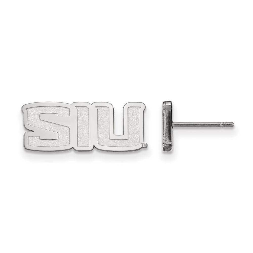 Sterling Silver Southern Illinois University (Tiny) Post Earrings