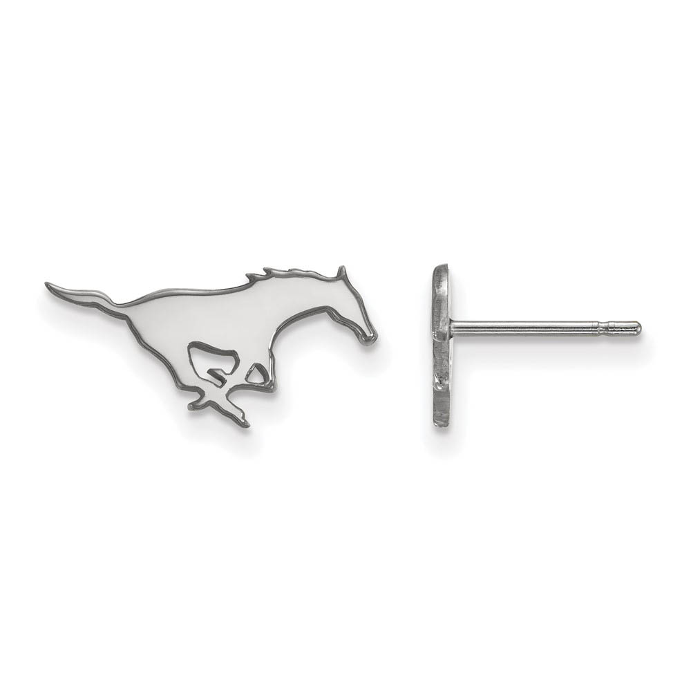 14k Sterling Silver (Tiny) Southern Methodist Univ. Post Earrings