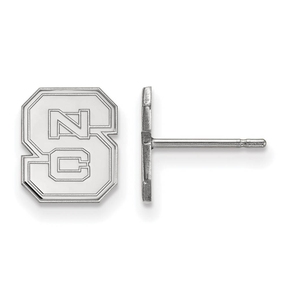 Sterling Silver North Carolina State (Tiny) 'NCS' Post Earrings