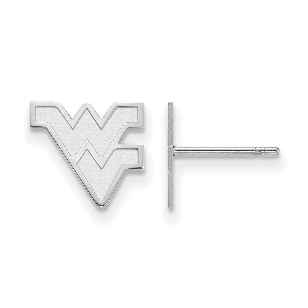 Sterling Silver West Virginia University (Tiny) 'WV' Post Earrings