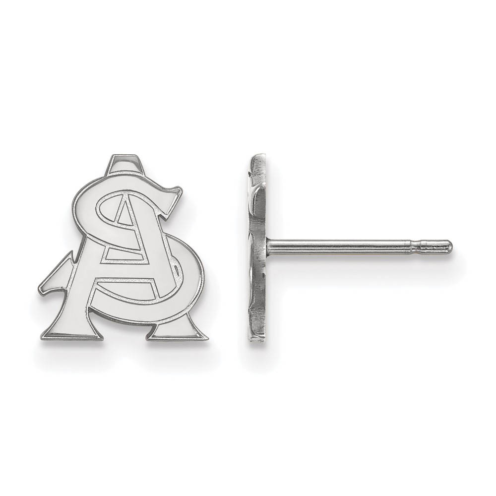 Sterling Silver Arizona State University (Tiny) 'AS' Post Earrings
