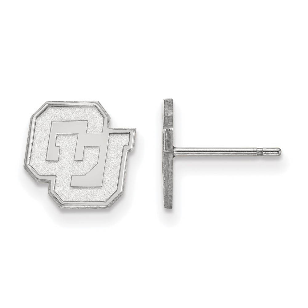 Sterling Silver University of Colorado (Tiny) 'CU' Post Earrings
