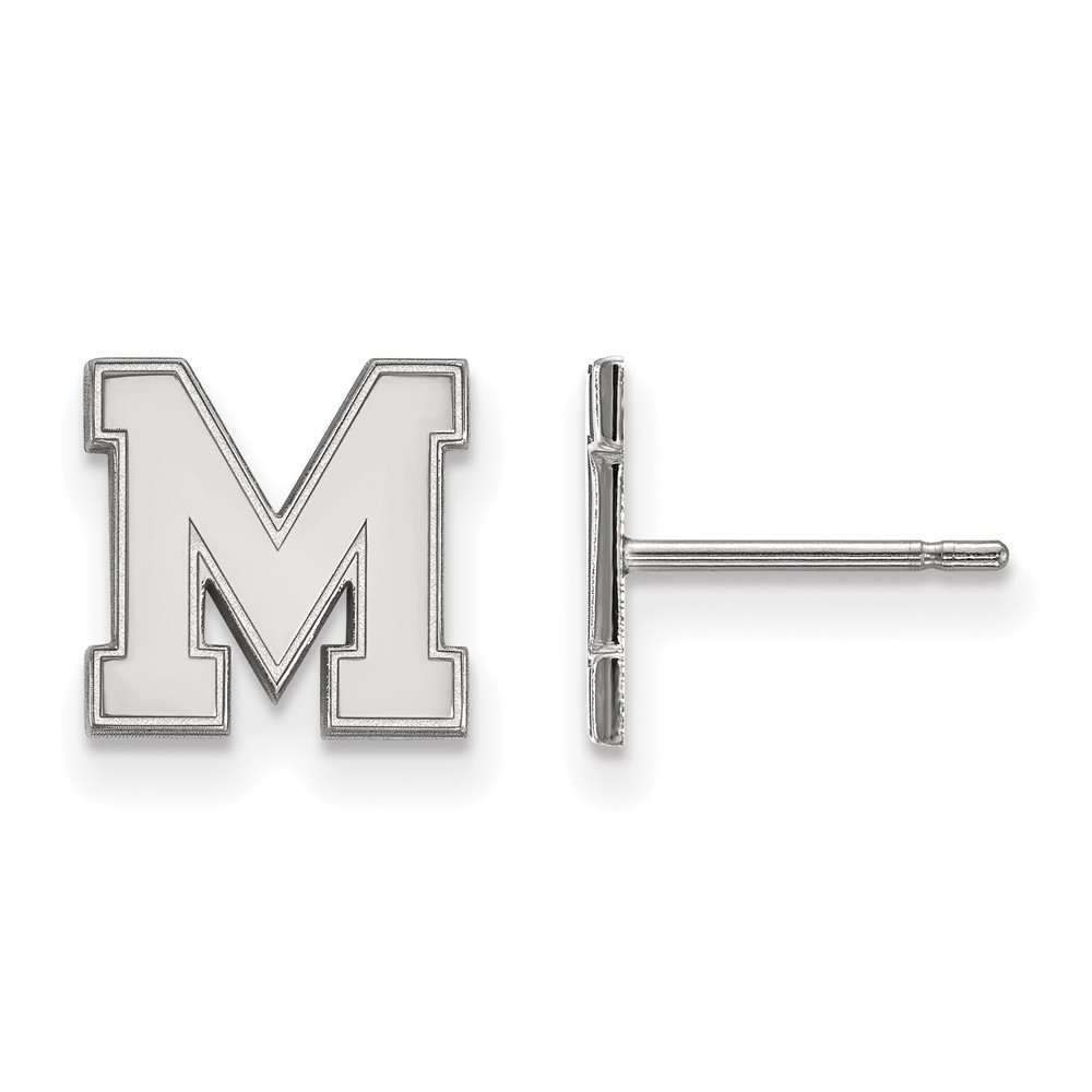 Sterling Silver University of Memphis XS (Tiny) 'M' Post Earrings