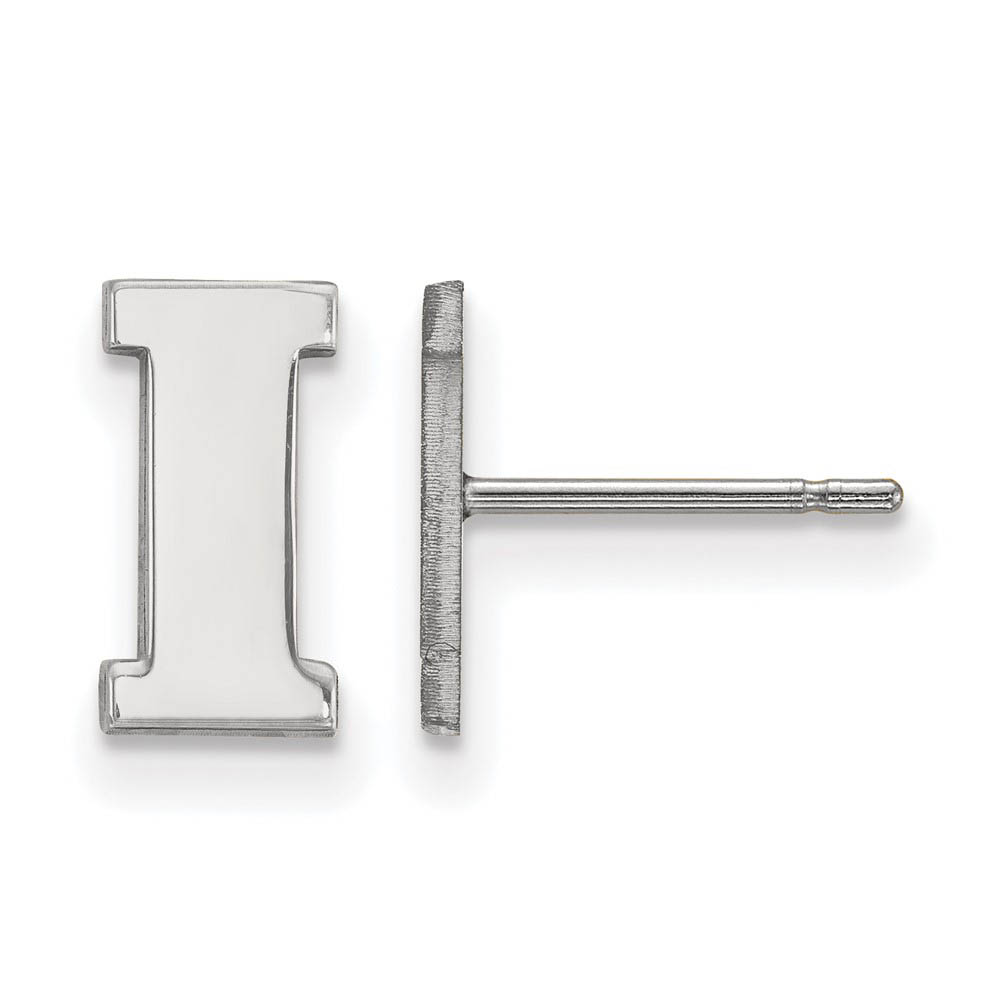 Sterling Silver University of Iowa (Tiny) 'I' Post Earrings