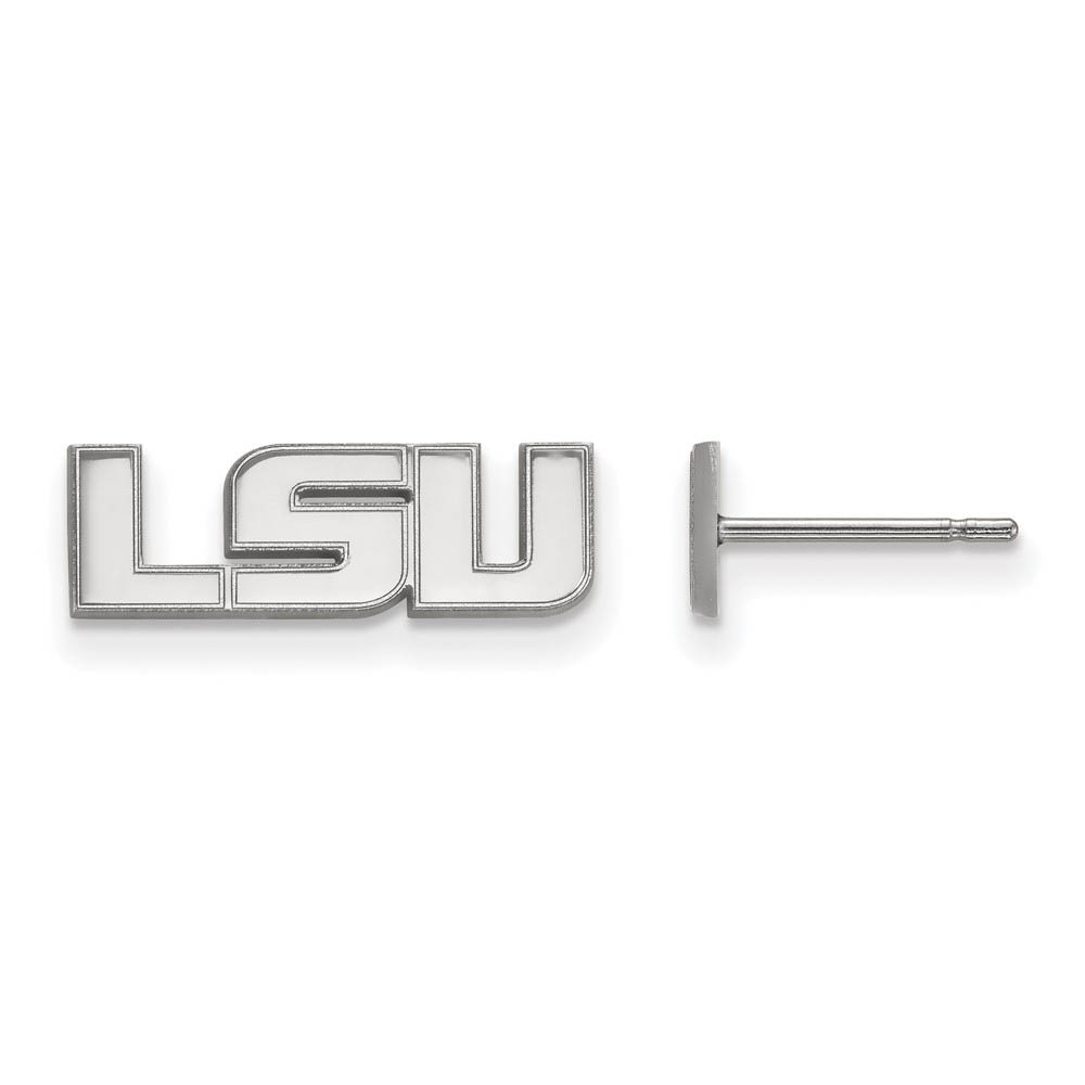 Sterling Silver Louisiana State University 'LSU' Post Earrings